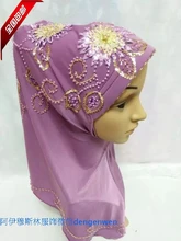 The autumn of October the new muslim hijab scarf Handmade Beaded Flower Beaded paragraph two paragraph convenient covering