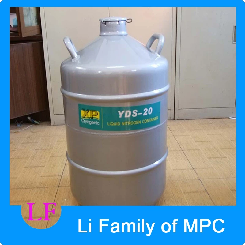 20L YDS-20 Liquid Nitrogen Container Molecular Cream Cans Biological Containers for LN2 Cryogenic Dewar Storage Tank with Strap |