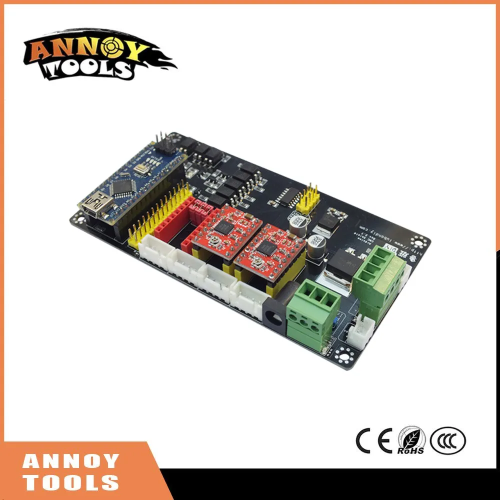 CNC Three Axis Stepper Motor Controller Board+Nano 3.0 Board+A4988 ...