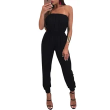 

Black Fashion Slash Neck Loose Micro Fiber Jumpsuit S-XL Size Women Sexy Sleeveless Jumpsuit 2018 New HIGH QUALITY