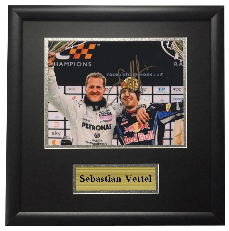 

Memorabilia Sebastian Vettel come with F1 SA COA autographed signeded photo frame