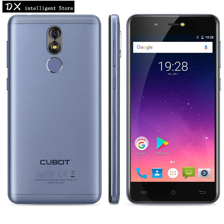 Бесплатная Дело Cubot R9 2 ГБ 16 ГБ смартфон 5,0 "HD 1280x720 MT6580 4 ядра Android 7,0 13MP gps 2600 мАч 3g отпечатков пальцев мобильный телефон