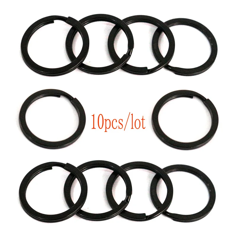 

10Pcs 28mm Metal Key Holder Split Rings Gun Black Keychain Keyfob DIY Key Ring Metal Split Key Ring Keyring Connectors