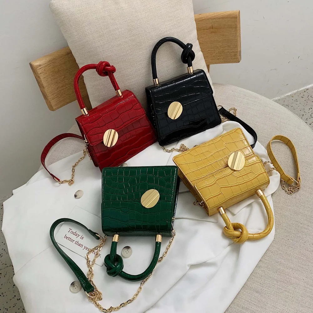 Quality Stone Pattern Leather Crossbody Bags For Women Designer Small Handbags Chain Shoulder Messenger Bag Mini Purses Hand Bag