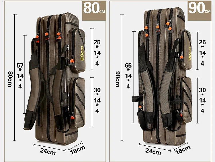 Bolsas de Pesca Bolsa de Pesca Vara de Pesca 2020 ao ar 100cm à Prova Novo Livre Camadas Mais Grosso 80cm 90cm Dwaterproof Água A196 3 3 sacos de pesca mais grosso 80cm 90cm