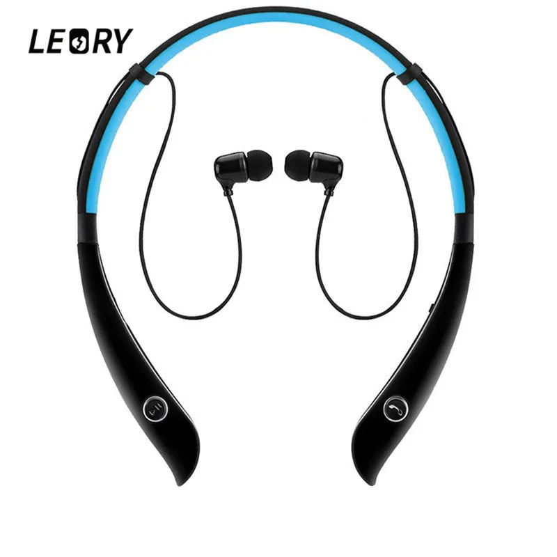 

LEORY HV-930 Sports Neckband Bluetooth Earphpne Dual Stereo Handfree Phone Call with Microphone Bluetooth 4.1 In-ear Earphone