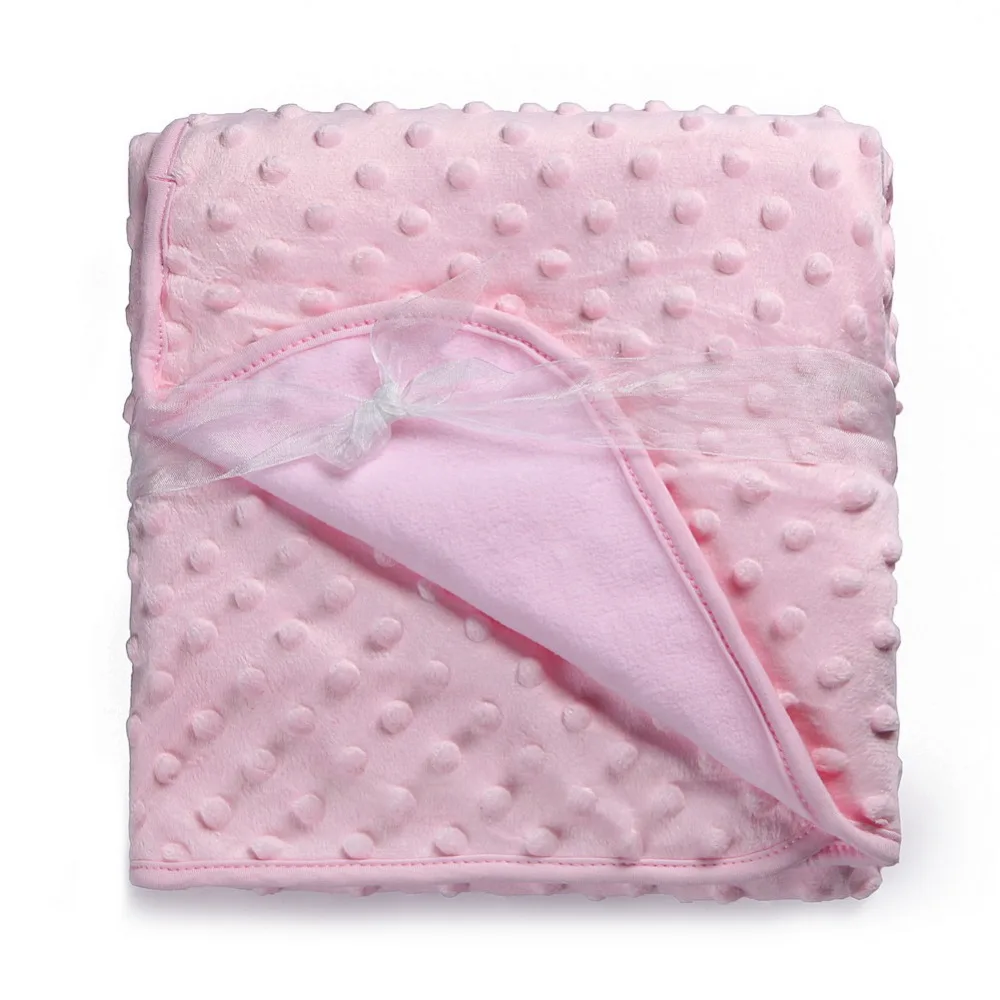 

KiddiezoomNewborn Baby Sleeping Blanket Baby Dresses Babys Winter Clothing Coral Fleece Baby Swaddling Warm Bed 100X76cm