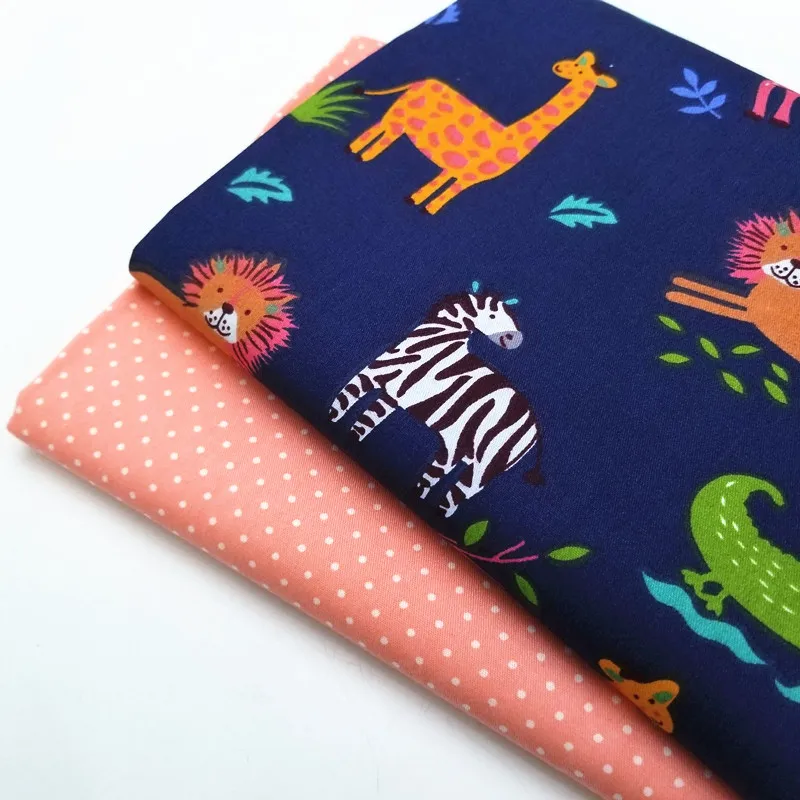 

Cute Animal Pattern Cotton Twill Fabric Handmade Sewing Material Cloth For Sewing Craft Bedding Home Textile Cotton Fabric