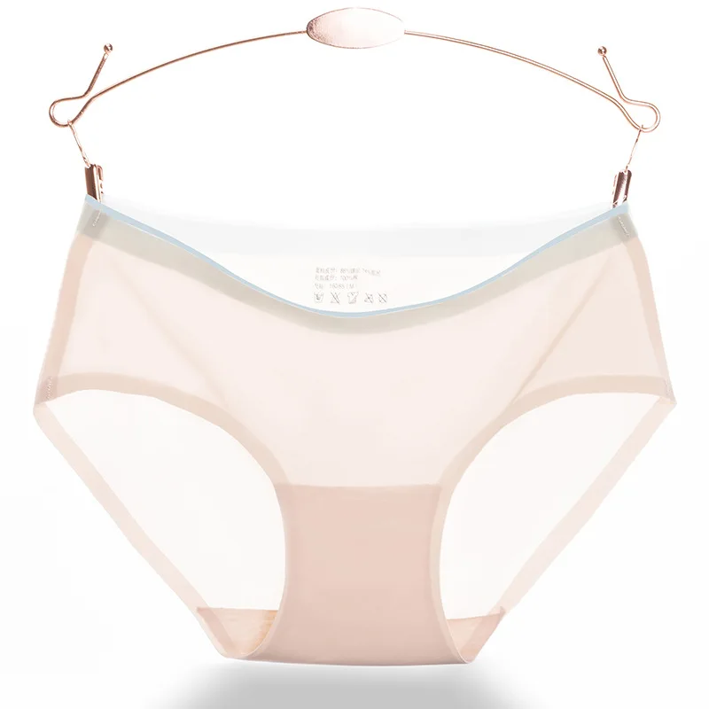 

Ultrathin Panties Underwear Ice Silk Briefs for Women Transparent Panties Lingerie Female Girls Seamless Underpants Dropshipping