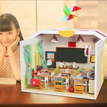 3D Кукольный дом миниатюрный деревянный игрушки кукольные домики DIY Набор Модель Строительные наборы дом с игрушками для детей подарок