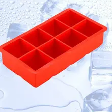 50 шт./партия черный 8 большой куб Гигантский Большой силиконовый кубик льда квадратный лоток плесень