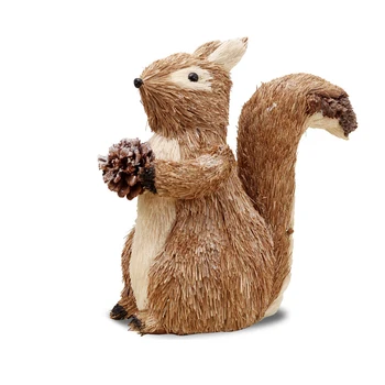 

Creative Cute Squirrel Model Chip Forest Animal Small Statue Figurine Craft Figure Ornament Miniatures Christmas Tree Decoration