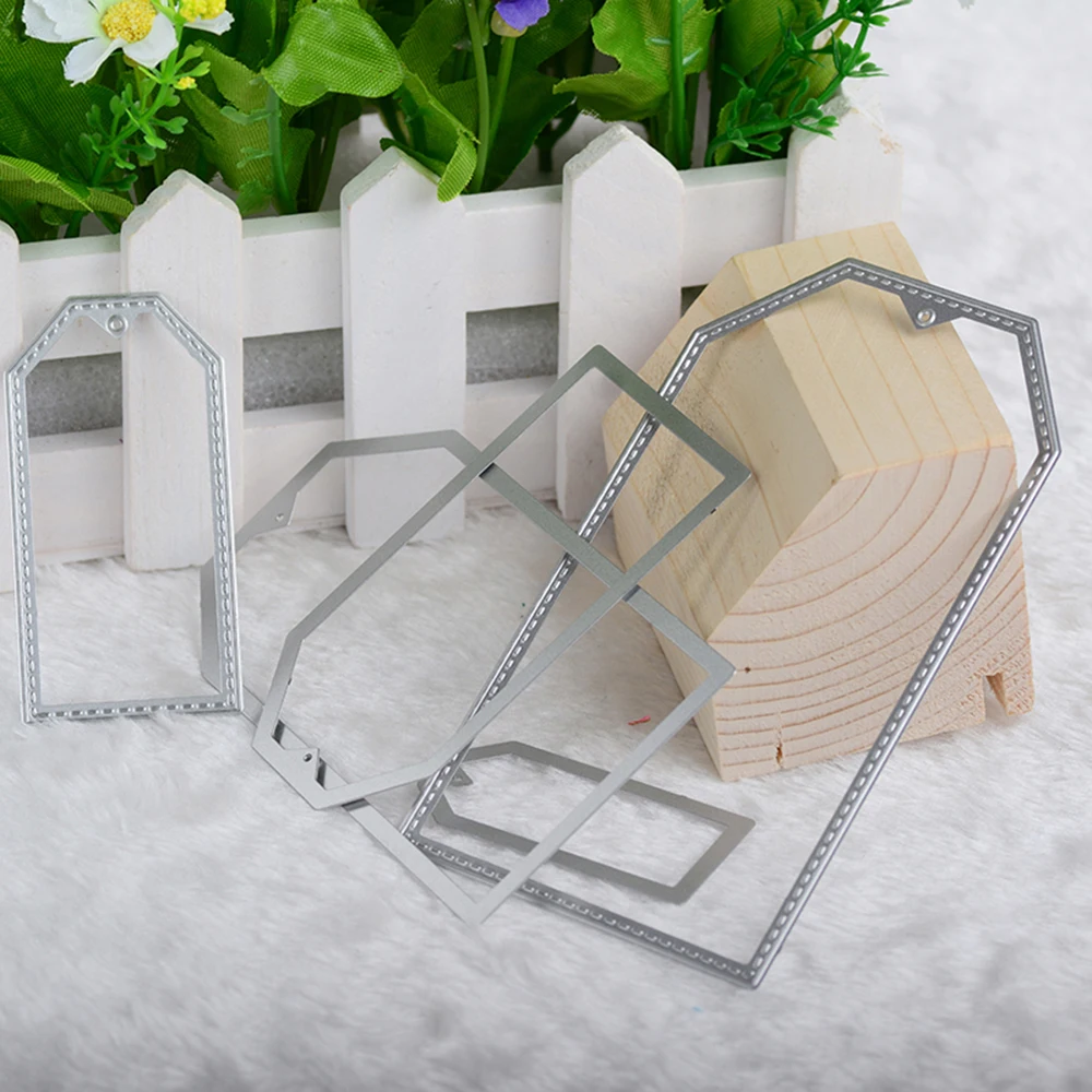 

5pcs/lot Label Tags Frame Metal Cutting Dies New 2019 for DIY Scrapbooking Album Card Decor Embossing Craft Dies Stencils Dies
