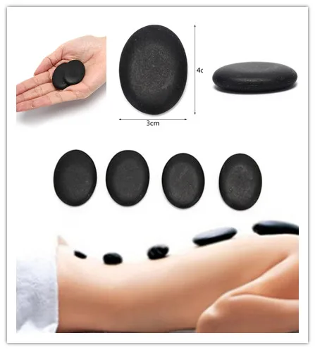 

12Pcs Massage Stones Massage Lava Natural Energy Massage Set Hot Spa Rock Basalt Body Beauty Health Care Stone 3*4cm New