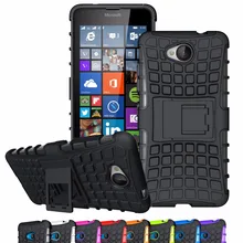 

For Microsoft Nokia Lumia 640 Case Hybrid TPU+PC 2 In 1 Hard Armor Shockproof With Stand Function Cover Cases