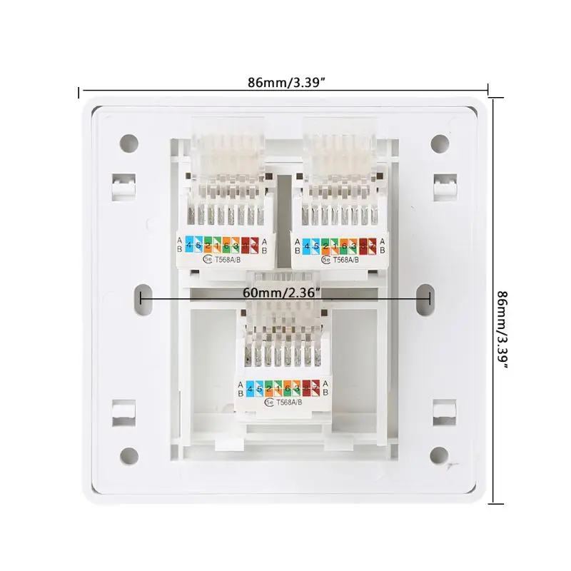 86 Тип компьютерная розетка панель CAT5E сетевой модуль RJ45 кабель интерфейс выход от 1 до 6 портов