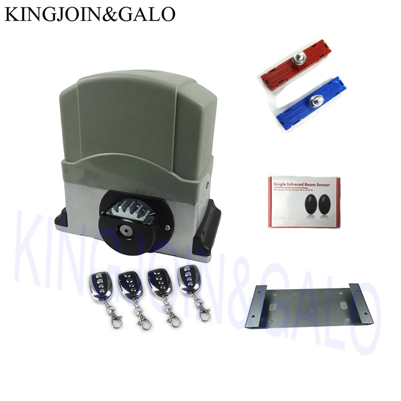 Magnetic Limit Switch Sliding Gate Opener Engine Remote Control Function with 5 M Gear Rack And Infrared Sensor