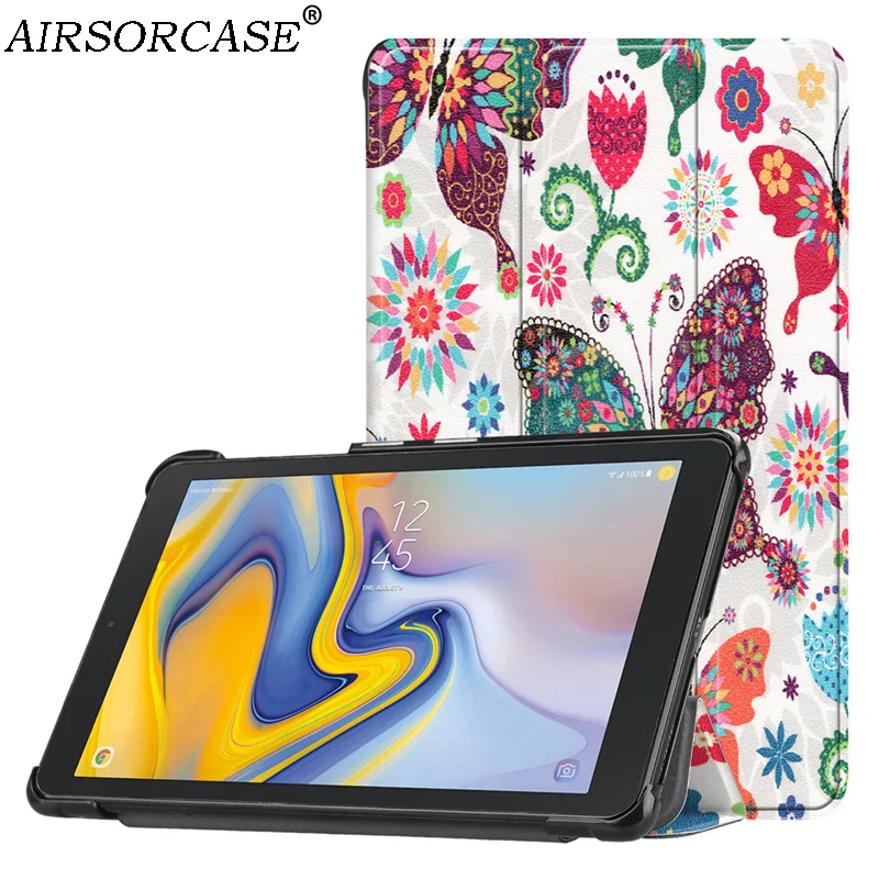 Чехлы из замши и кожи с рисунком для Samsung Galaxy Tab A 8 0 Φ T387 2018 чехол планшета