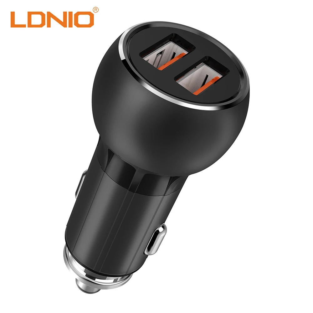 LDNIO двойной быстрой зарядки 3 0 USB порт автомобильное зарядное устройство для
