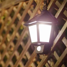 Konesky солнечный светильник датчик движения водонепроницаемый открытый активированный шестиугольный настенный светильник сад автоматически на ночной путь светильник ing