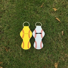 Неопреновый держатель Chapstick белый красный кружевной брелок Chapstick обертывание брелок с помадой команда аксессуар Lipbalm уютный DOMIL106495