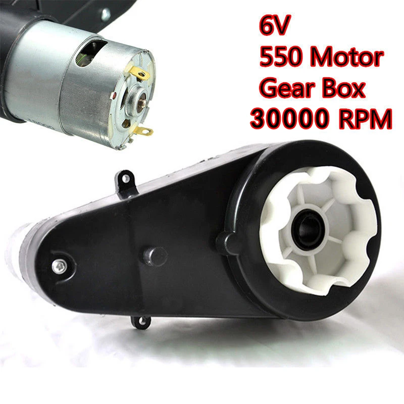 Perfect 12V 30000 RPM Electric Motor Gear Box For Kids Ride On Car Bike Toy high quality 6