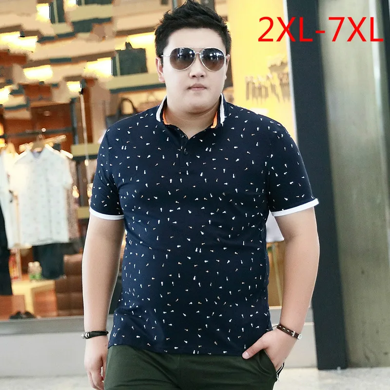 Lguc.H New Men's POLO Shirt Plus Size XXL 7XL Summer Short sleeved Casual Polo Shirt Printing