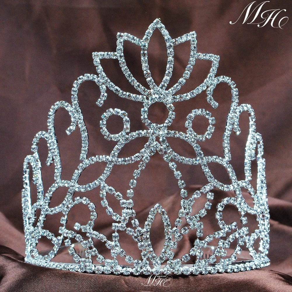 Large Tiaras And Crowns W/ Hair Combs 5.25" Wedding Bridal Crown Handmade  Clear Rhinestone Hairwear Pageant Prom Party Jewelry - Hair Jewelry -  AliExpress
