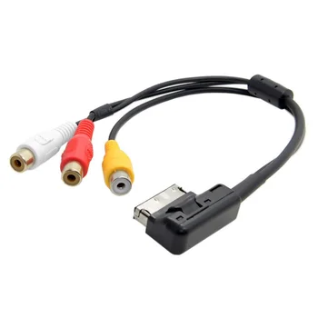 

AMI MMI to 3 RCA Audio Video Cable Female DVD video and audio input cable For Audi A1 A7 A8 VW Car