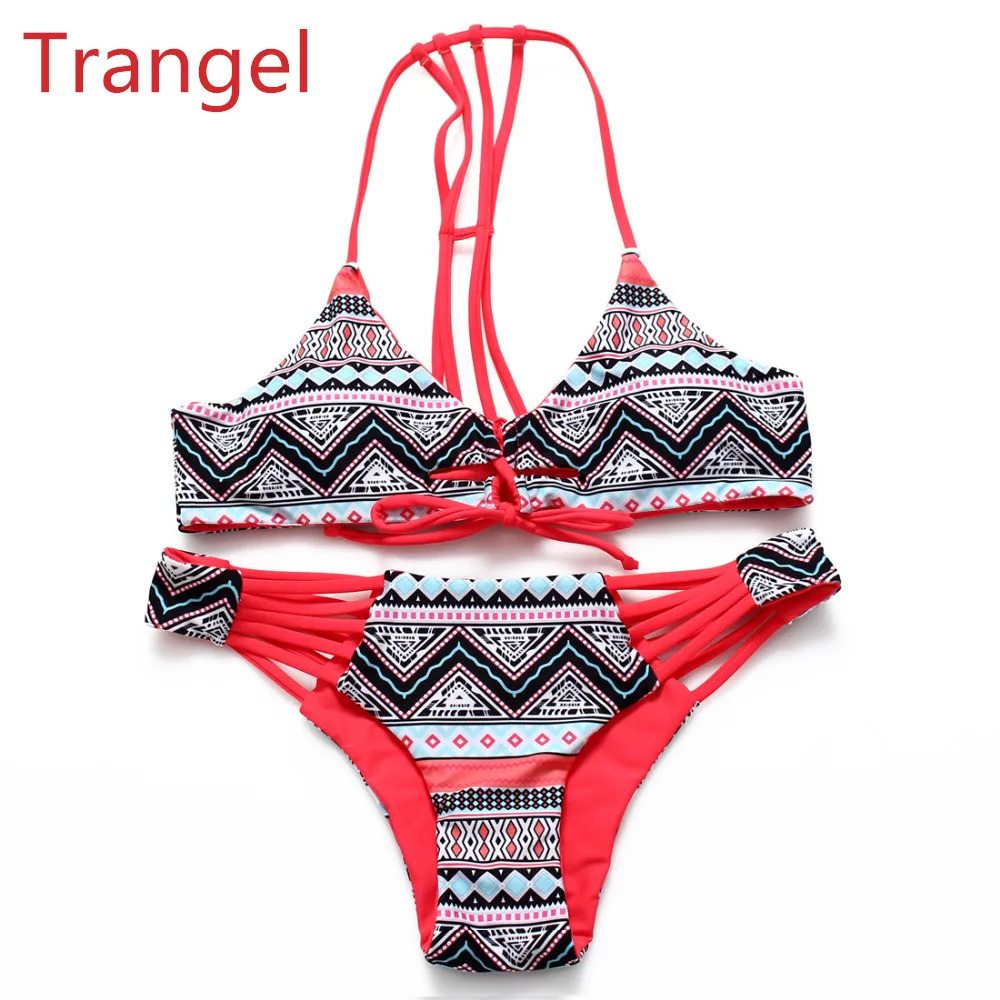 Strappy Hollow Out Hawaii Bikinis for Girls Women Summer Cross Back Top