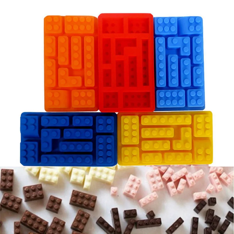 

Tetris blocks obot silicone mold ice cube stencils cake decorating accessories fondant chocolate mould baking tools for kitchen