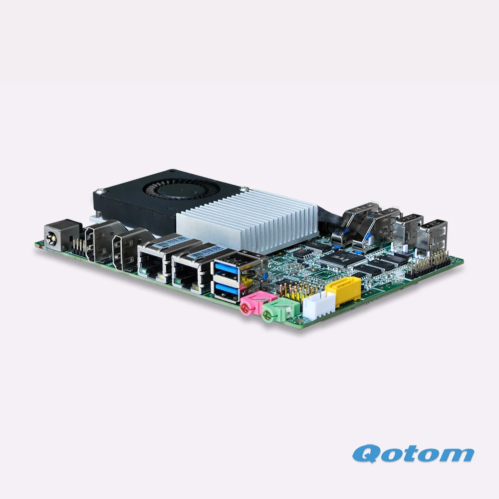

2016 mini ITX mainboard 2 RJ45 Dual display mini pc 3215U Dual core motherboard Free shipping