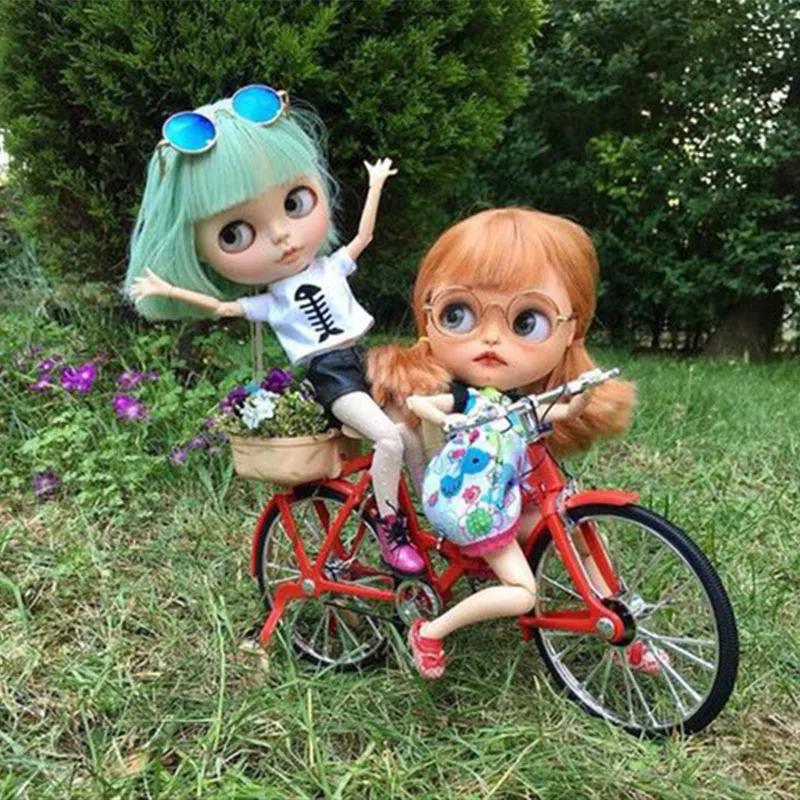 

1/6 doll Bicycle model doll photo accessories for OB11 1/6 BJD doll Blyth doll soldier doll accessories photo prop Length 17.5cm