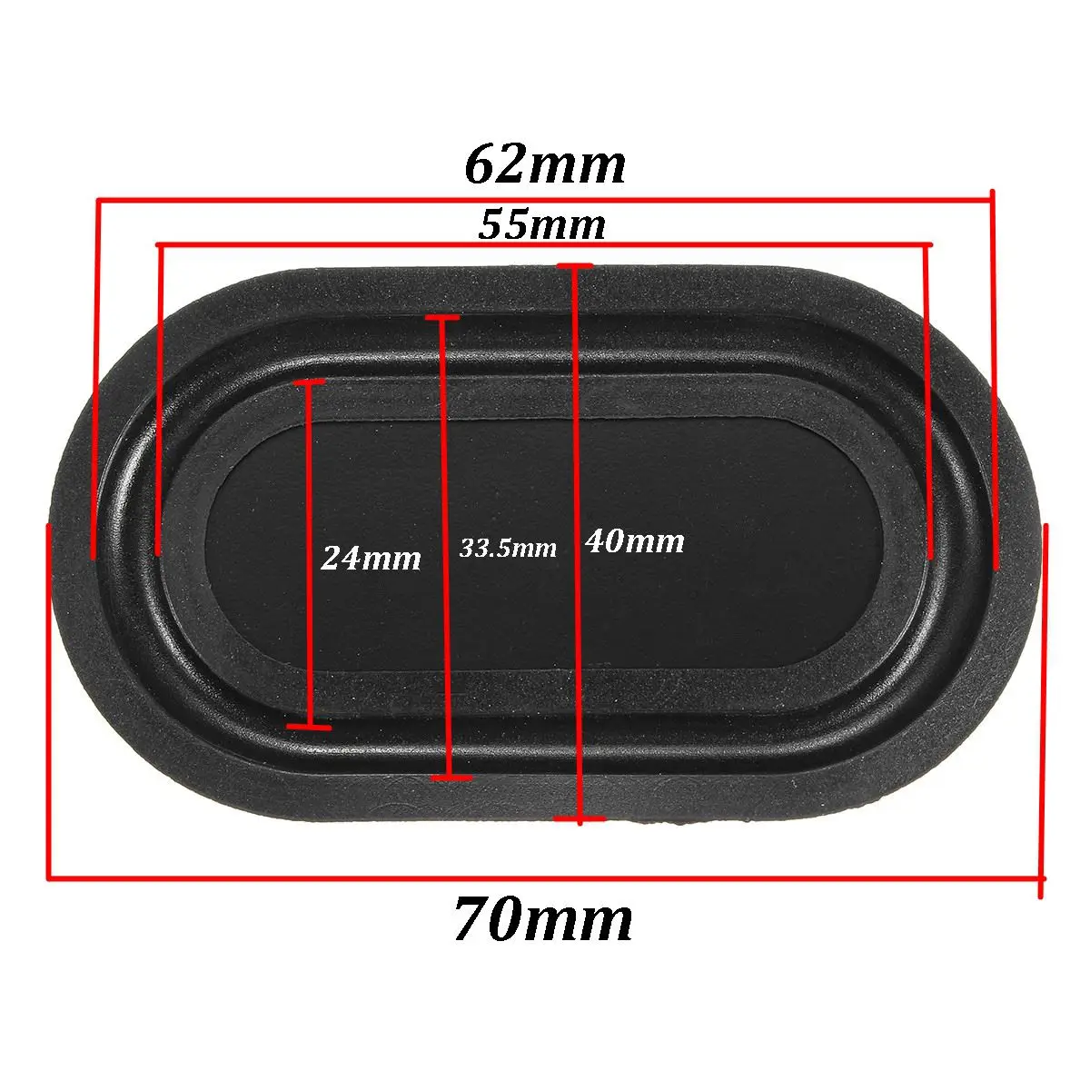 Прочный 1 пара черный 40x70 мм бас-пленка бас пассивная плата бас-диафрагма для более громких аудио-визуальных приборов