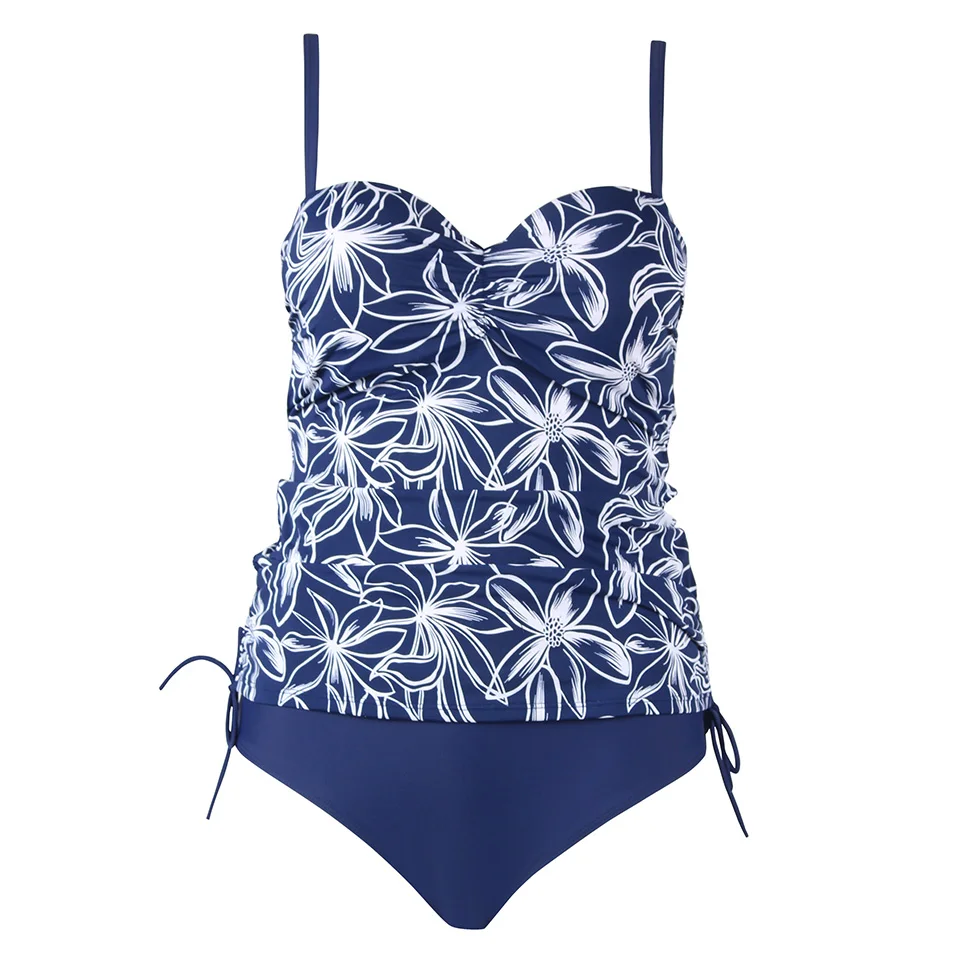 Billig TQSKK 2019 Neue Plus Größe Patchwork Frauen Bademode Weiblichen Push Up Badeanzug Sexy Tankini Set Retro Sommer Strand Tragen Bade anzug