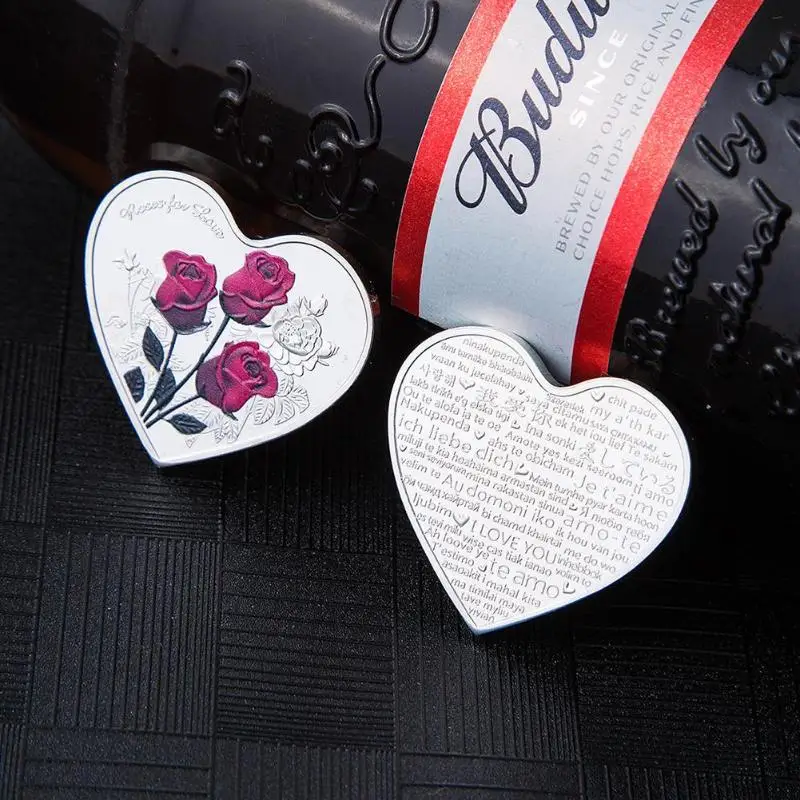1 шт. 38 мм Сердце Роза День Святого Валентина памятная монета I Love You эмуляция День Святого Валентина игра валюта ремесло