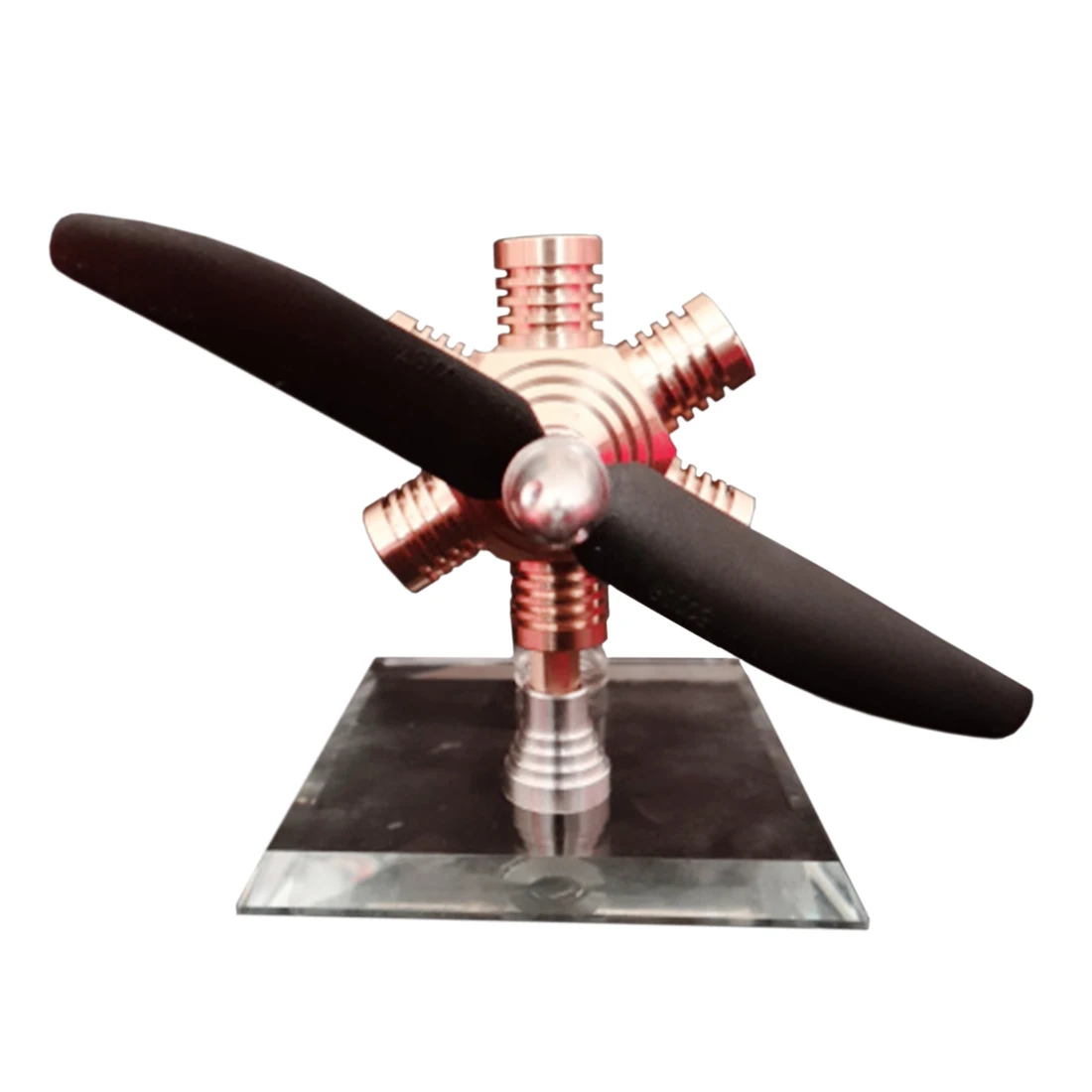 

Free Shipping Hexagonal Shape Free-piston Stirling Engine Model Building Kits With Wooden Propeller Toys For Children Adult