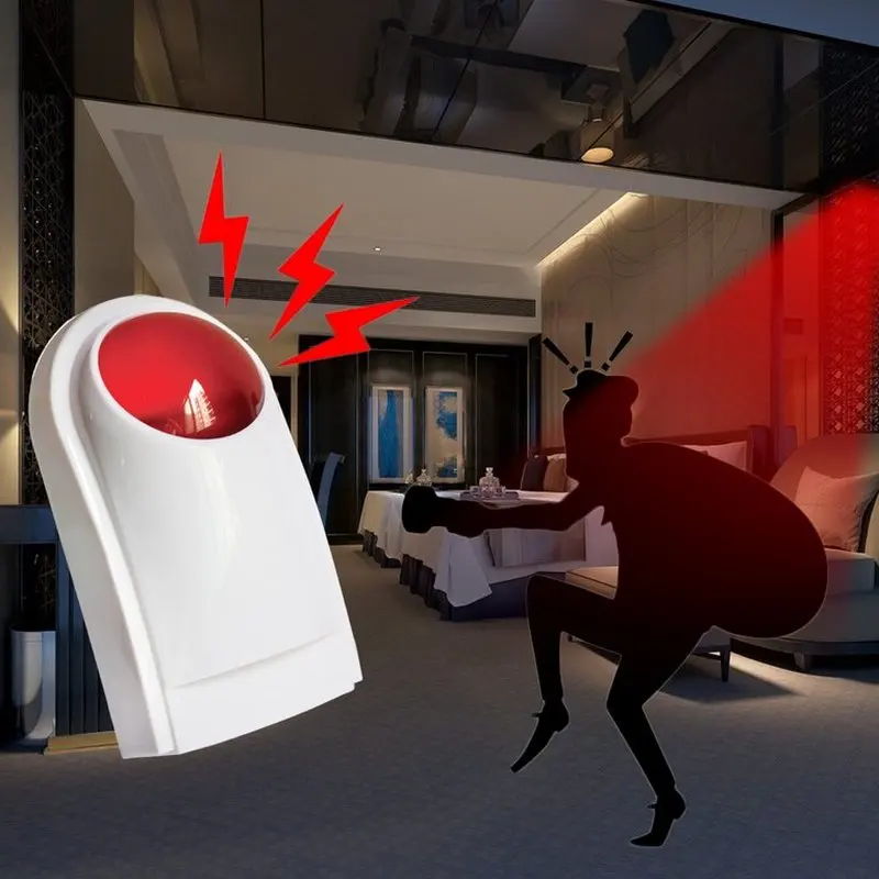 

Waterproof Siren For Alarm Wireless Outdoor Flash Strobe Sound Siren Red Light for Home Security Protective Alarm Dropshipping