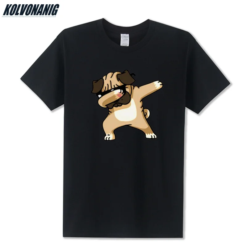 おかしい犬軽くたたく Dab ポーズ動物 3d プリント Tシャツの綿の男性の服ブランドの夏のファッションストリート男性漫画 Tシャツ Tシャツ Aliexpress