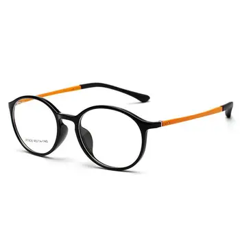 

TR90 Prescription optical eyeglasses frames Men's Plain Mirror Ultra-light Tungsten Myopia Glasses frame oculos de grau redondo