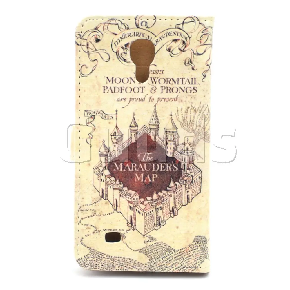 The Marauders Map Leather Wallet Case for Samsung Galaxy S4 mini i9190 I9192 I9195