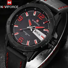 NAVIFORCE 2016 New quartz watches men luxury brand Sports casual business 3ATM watches red black date