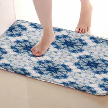 Синий Стиль Коврик для ванной комнаты, смешной Противоскользящий коврик для ванной, занавески для душа s аксессуары, соответствующие вашей душевой занавеске