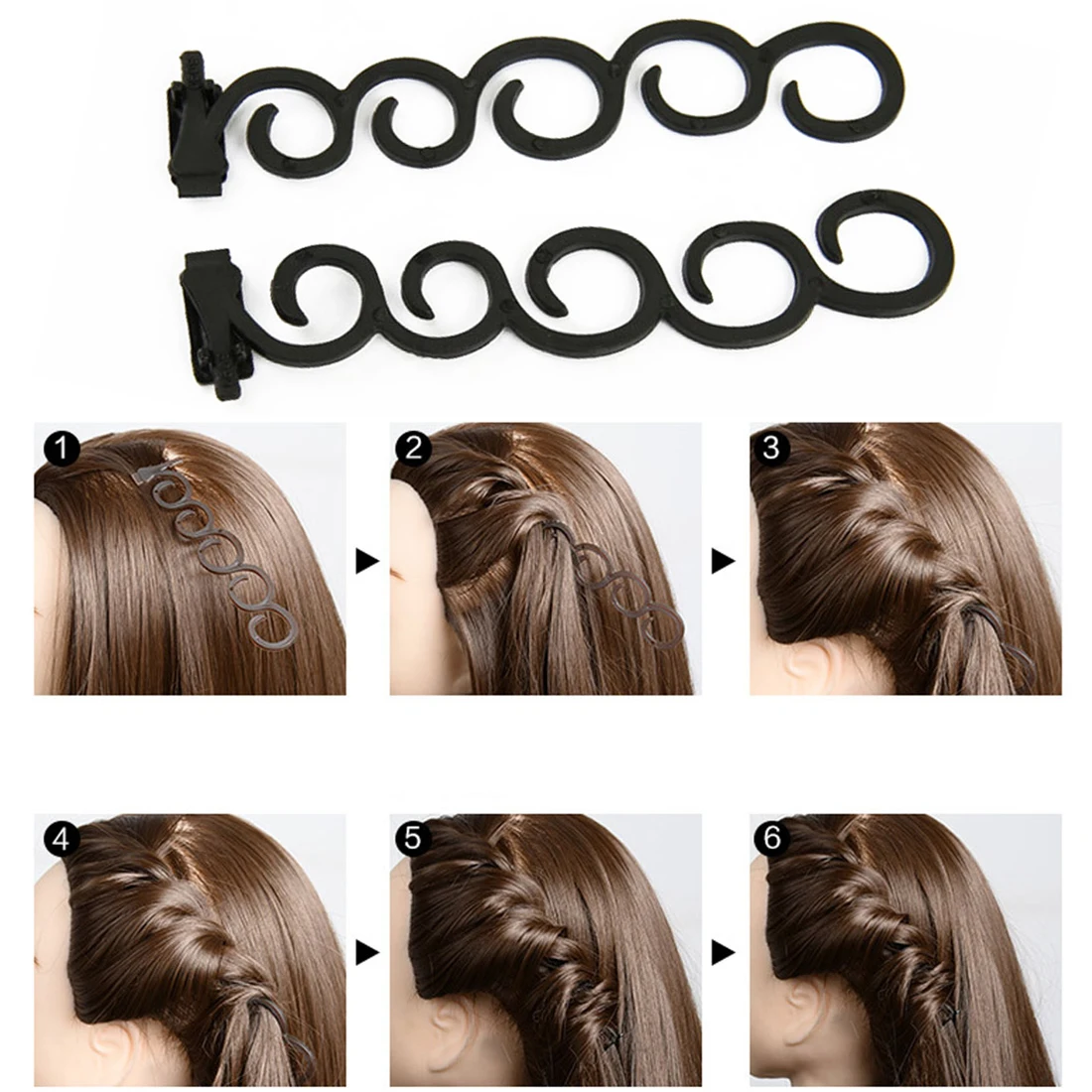 Цветочная Волшебная заколка для волос Stylist Queue Twist Plait DIY прическа аксессуары для укладки случайных цветов французская элегантность волос Braider