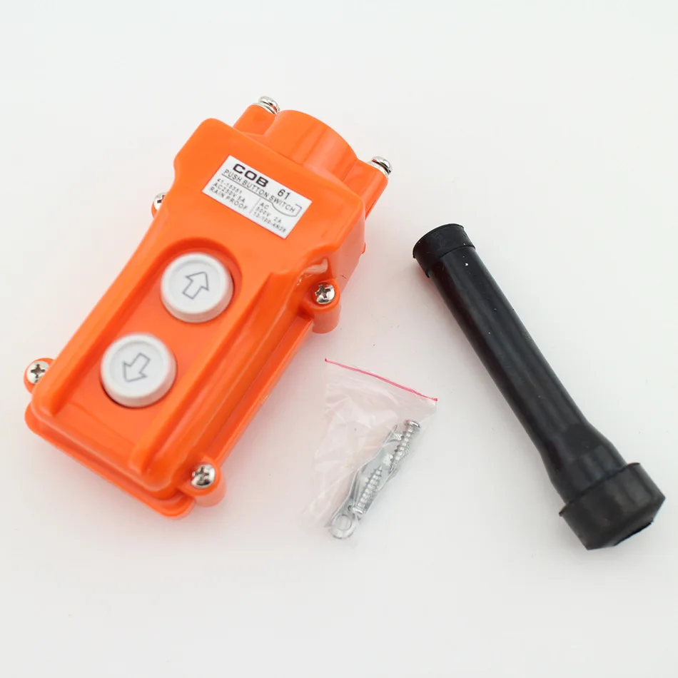 Easy Operation Hoist Crane Push Button Switch 500V 5A 2 Ways Rainproof