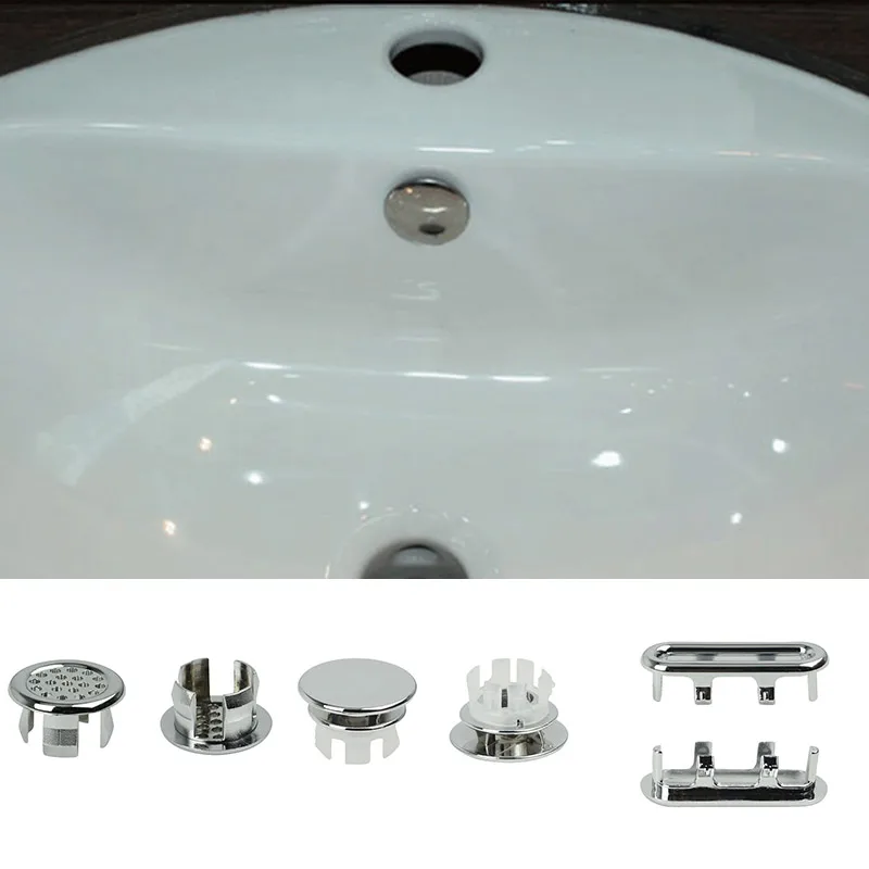 

1PC Hot Bathroom Ceramic Sink Basin Round Ring Overflow Spare Cover Tidy Chrome Trim Wash basin Overflow Ring Supply