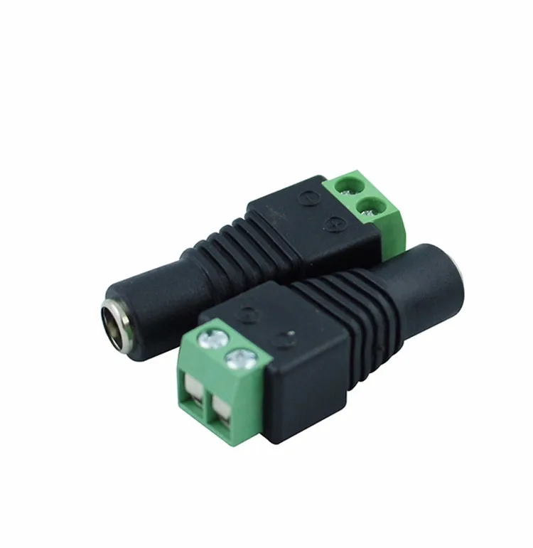 2.1 x 5.5mm DC Power Female Plug Adapter Connector Plug for 5050 3528 LED Strip Light CCTV DVR (2)