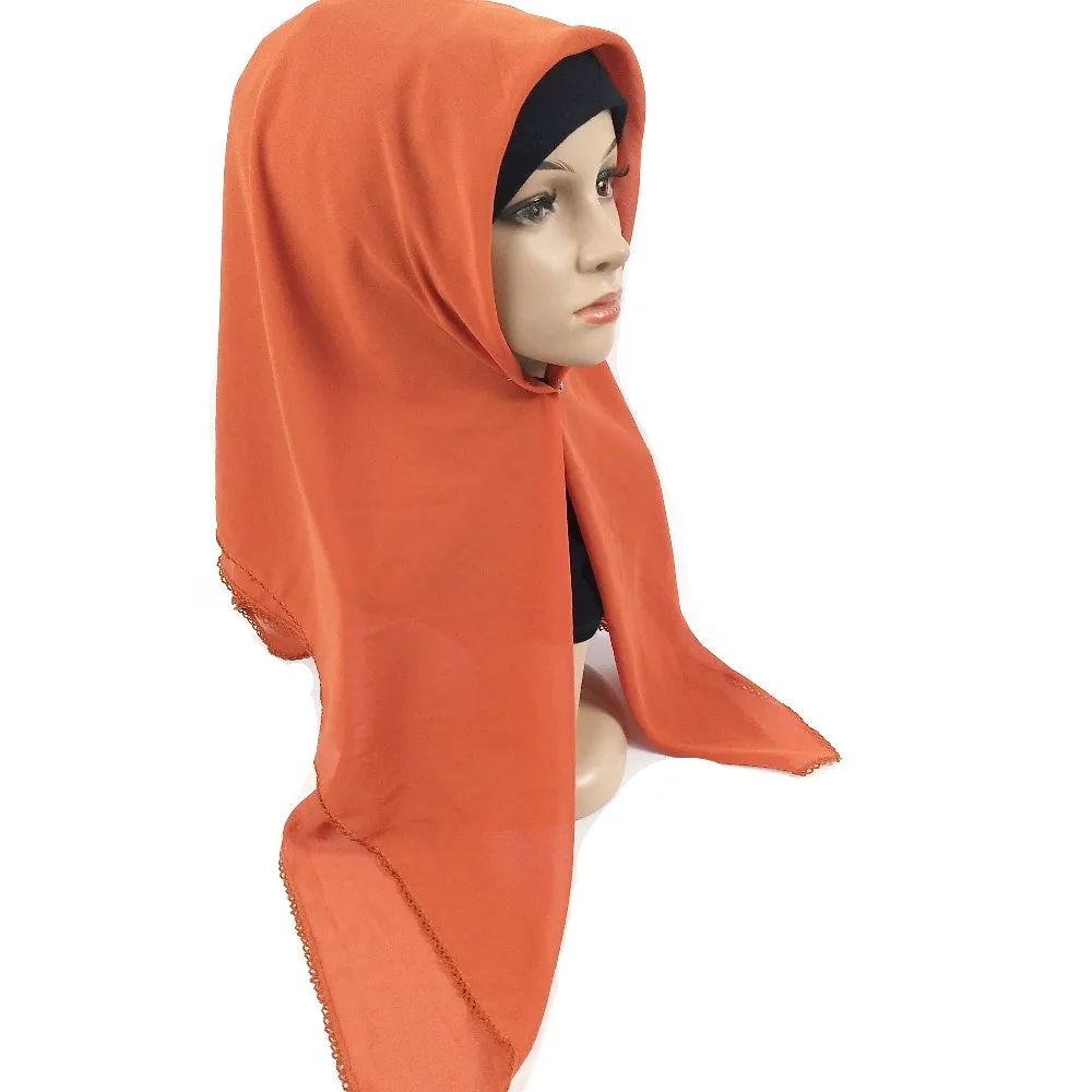 chiffon 115*115 centímetros envoltório hijab mulheres xales