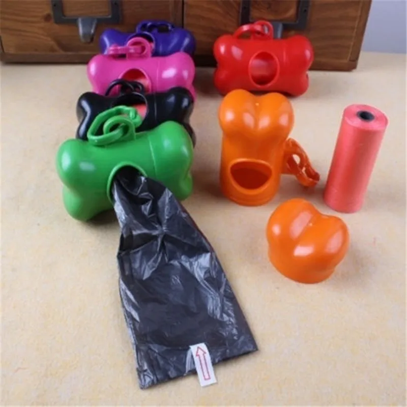 Bone Shape Case Holder Box Pet Dog Poop Portable Poo Scoop Waste
