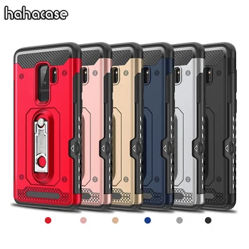 

1000pcs 2 in 1 Hybrid Rugged With Card Slot Case For Samsung Note 9 8 S9 8 Plus A8 A6 Plus A7 A5 2017 2018 Metal Kickstand Cover